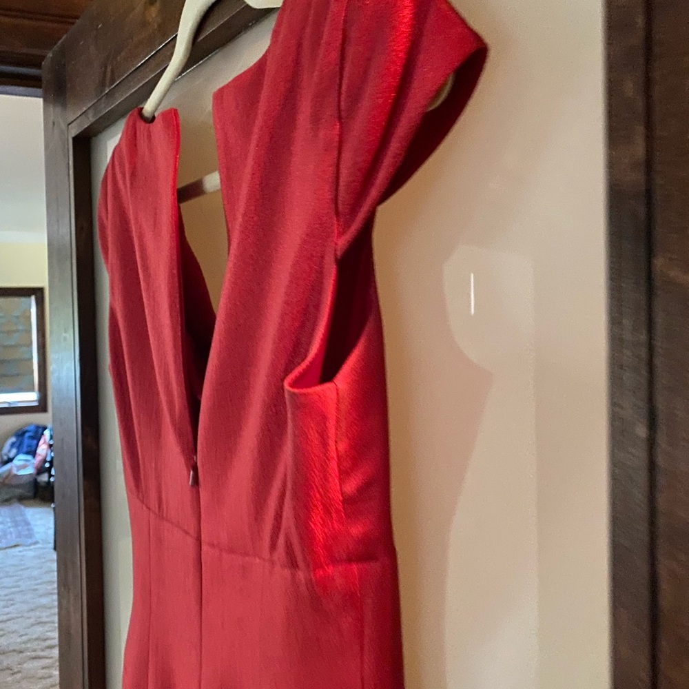 Black Halo elegant red color prom dress / evening dress size 6 - Picture 8 of 9
